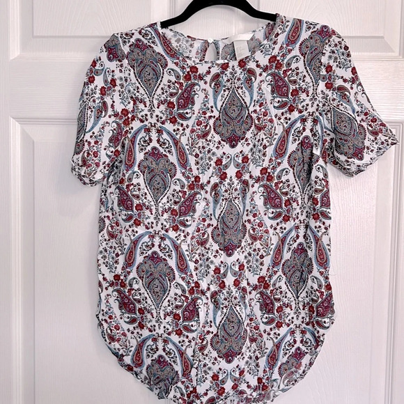 H&M Women's Paisley, Tunic top, Size US 6 - Picture 2 of 8